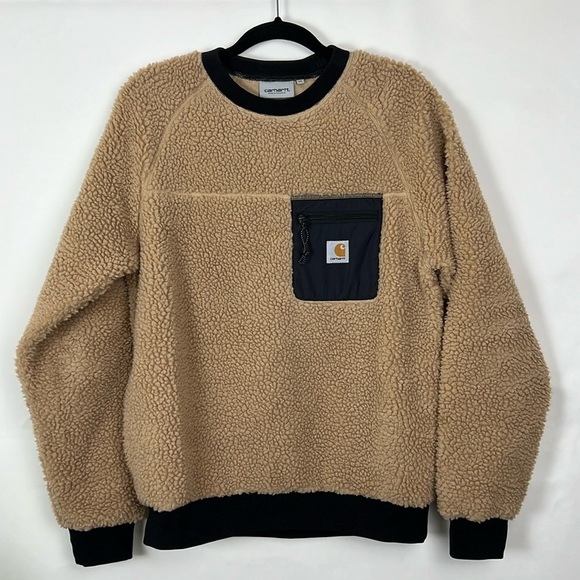 Carhartt Boxy Tan and Black Sweatshirt Relaxed Fit - Picture 1 of 8